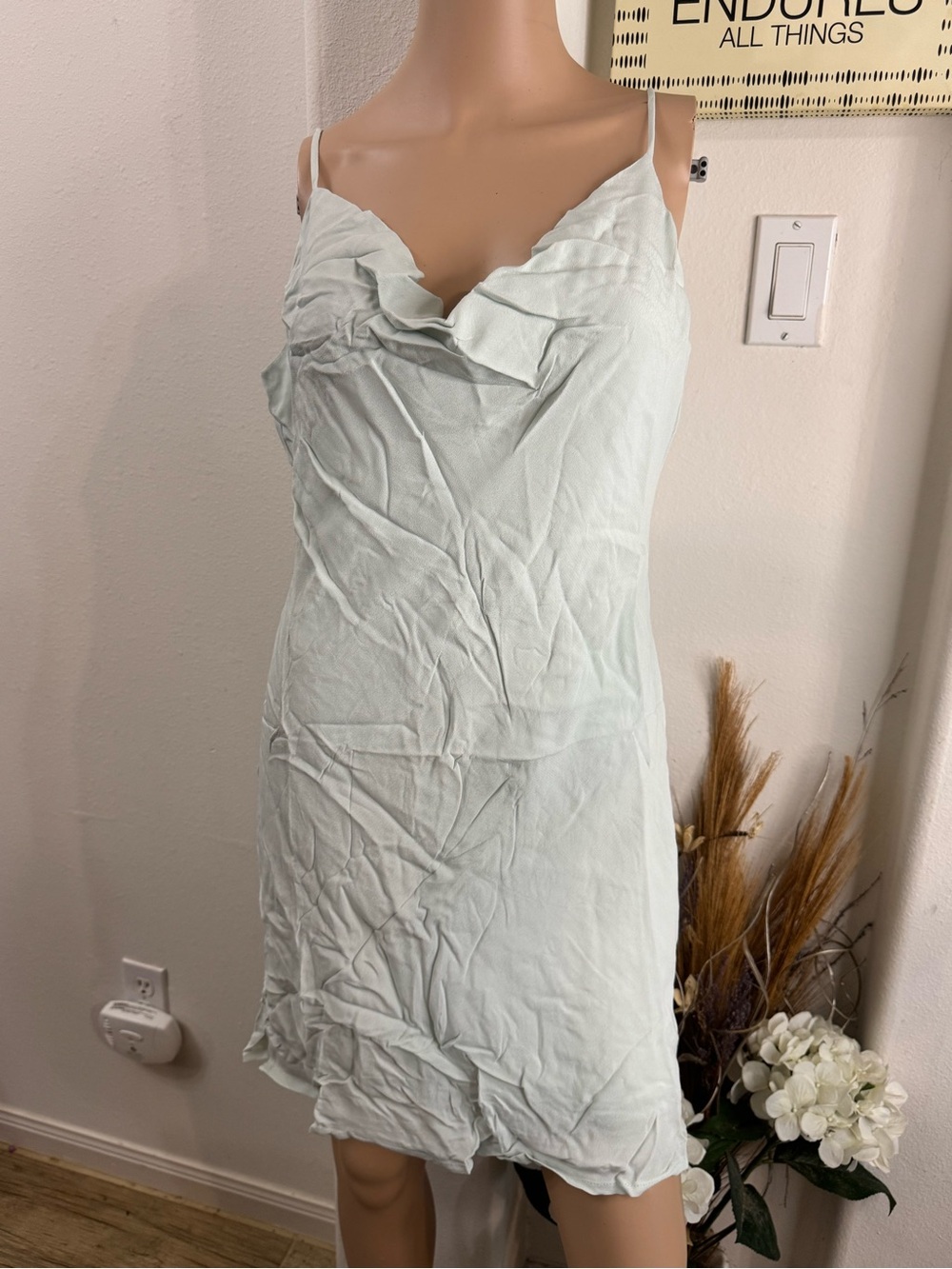 Elodie Light Mint Slip Mini Dress